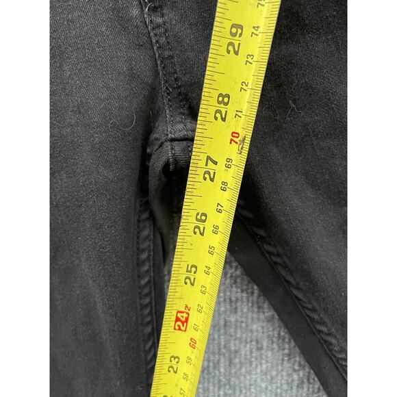 AllSaints Jeans Womens 28 Jet Black Stilt Skinny Stretch Denim Raw Hem - Picture 6 of 10